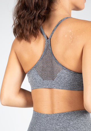 Gorilla Wear Quincy Seamless Sports Bra - Grey Melange - Urban Gym Wear