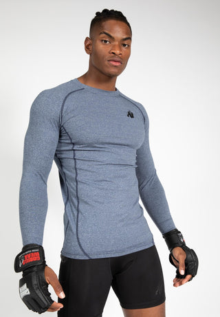 Gorilla Wear Rentz Long Sleeve - Light Blue - Urban Gym Wear