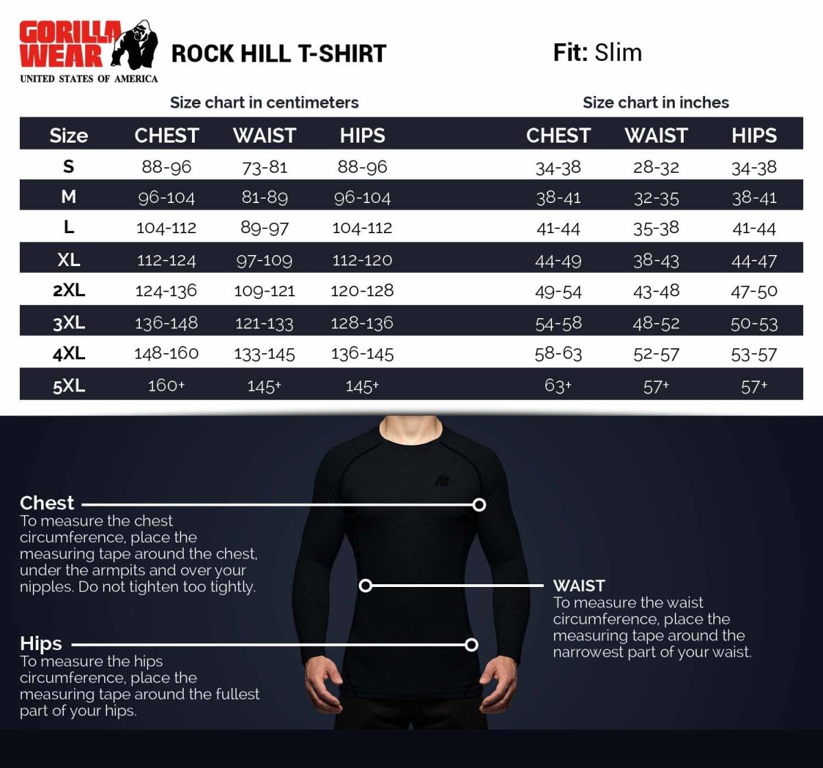 Gorilla Wear Rock Hill T-Shirt - Black - Urban Gym Wear