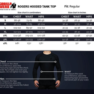 Gorilla Wear Rogers Hooded Tank Top - Black - Urban Gym Wear