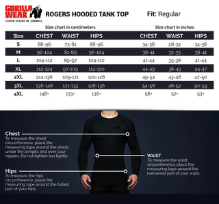 Gorilla Wear Rogers Hooded Tank Top - Black - Urban Gym Wear