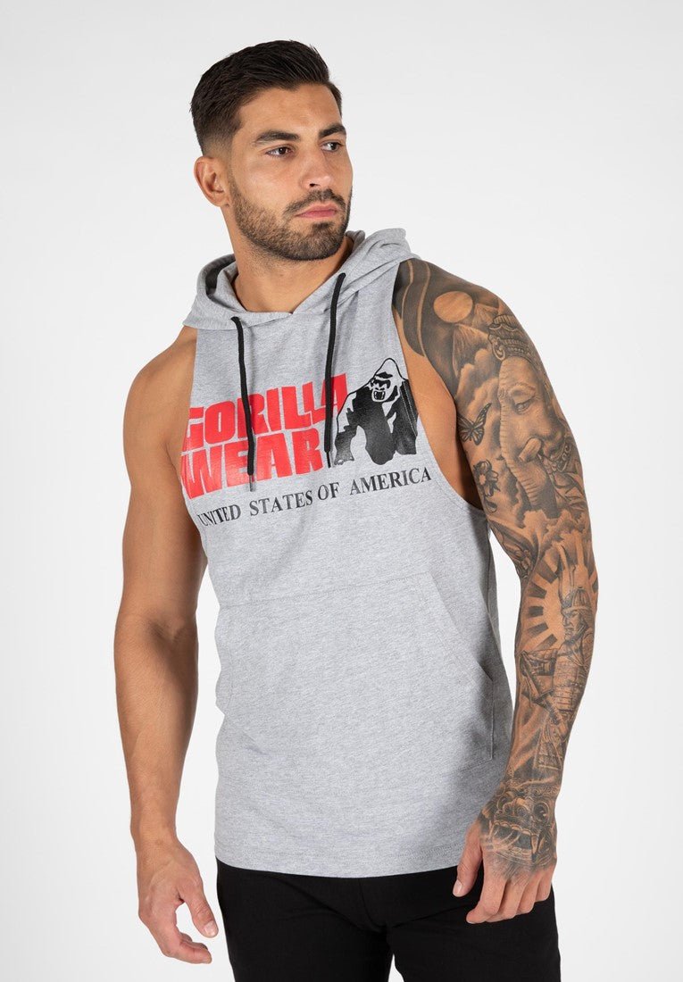 Gorilla Wear Rogers Hooded Tank Top - Grey Melange – Urban Gym Wear