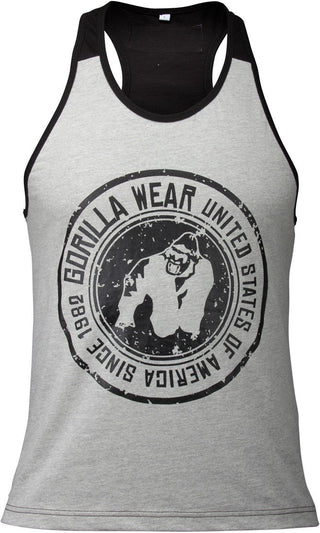 Gorilla Wear Roswell Tank Top - Grey-Black - Urban Gym Wear