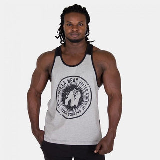 Gorilla Wear Roswell Tank Top - Grey-Black - Urban Gym Wear