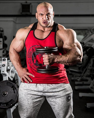 Gorilla Wear Roswell Tank Top - Red-Black - Urban Gym Wear