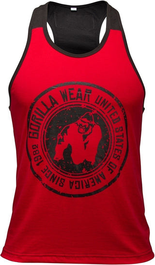 Gorilla Wear Roswell Tank Top - Red-Black - Urban Gym Wear