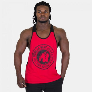 Gorilla Wear Roswell Tank Top - Red-Black - Urban Gym Wear