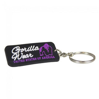 Gorilla Wear Rubber Women Logo Keychain - Black-Purple - Urban Gym Wear