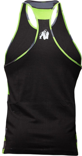 Gorilla Wear Sacramento Camo Mesh Tank top - Black-Neon Lime - Urban Gym Wear