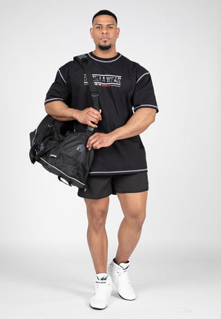 Gorilla Wear Saginaw Oversized T-Shirt - Black - Urban Gym Wear