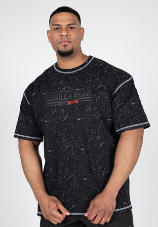 Gorilla Wear Saginaw Oversized T-Shirt - Washed Black - Urban Gym Wear