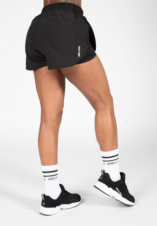 Gorilla Wear Salina 2-In-1 Shorts - Black - Urban Gym Wear