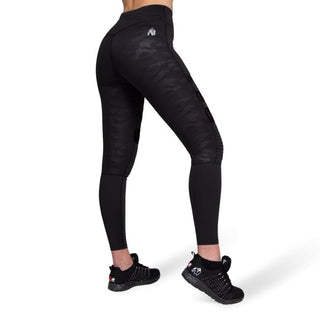 Gorilla Wear Savannah Biker Tights - Black Camo - Urban Gym Wear