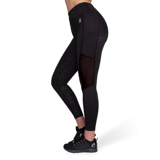 Gorilla Wear Savannah Mesh Tights - Black Camo - Urban Gym Wear