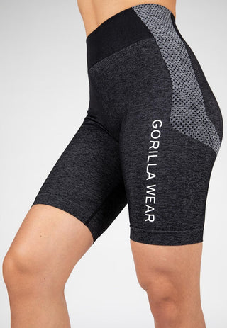 Gorilla Wear Selah Seamless Cycling Shorts - Black - Urban Gym Wear