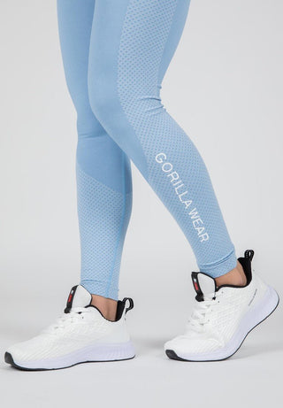 Gorilla Wear Selah Seamless Leggings - Light Blue - Urban Gym Wear