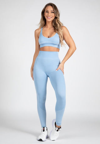 Gorilla Wear Selah Seamless Leggings - Light Blue - Urban Gym Wear