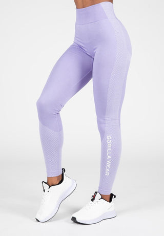 Gorilla Wear Selah Seamless Leggings - Lilac - Urban Gym Wear