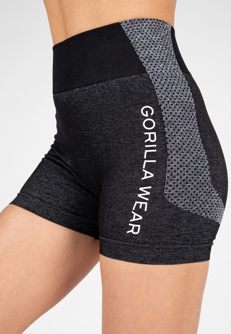 Gorilla Wear Selah Seamless Shorts - Black - Urban Gym Wear