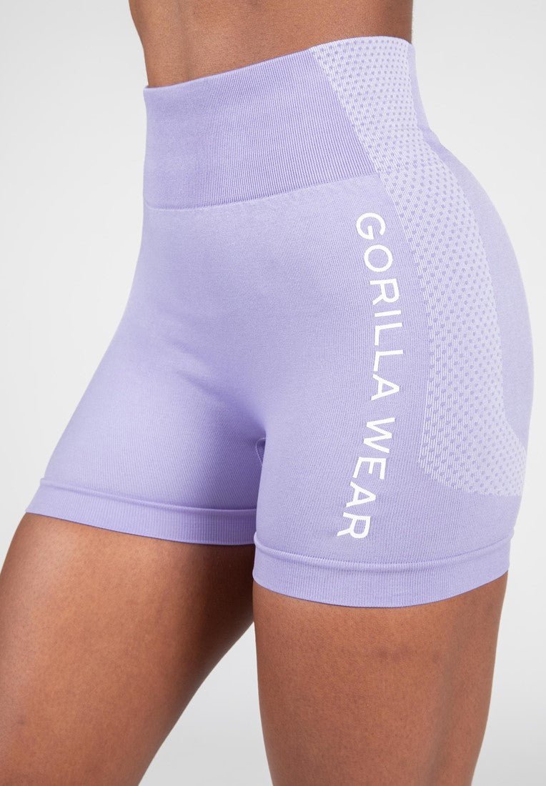 Gorilla Wear Selah Seamless Shorts - Lilac - Urban Gym Wear