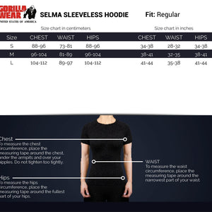 Gorilla Wear Selma Sleeveless Hoodie - Black - Urban Gym Wear