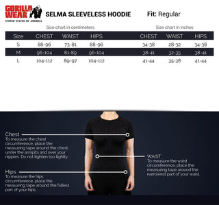 Gorilla Wear Selma Sleeveless Hoodie - Black - Urban Gym Wear