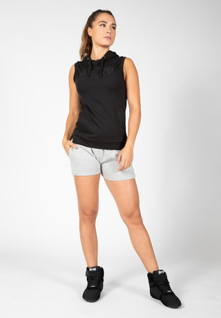 Gorilla Wear Selma Sleeveless Hoodie - Black - Urban Gym Wear