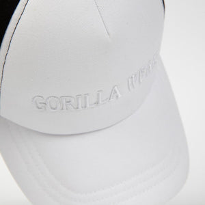 Gorilla Wear Sharon Ponytail Cap - White/Black - Urban Gym Wear