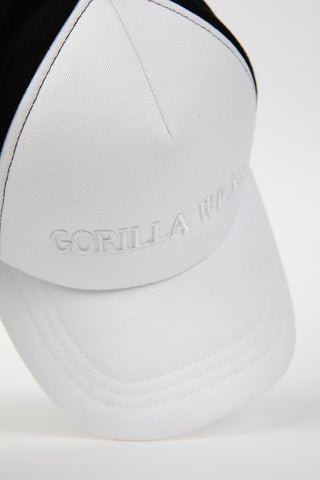 Gorilla Wear Sharon Ponytail Cap - White/Black - Urban Gym Wear