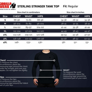 Gorilla Wear Sterling Stringer Tank Top - Black-Red - Urban Gym Wear