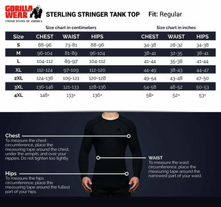 Gorilla Wear Sterling Stringer Tank Top - Black-Red - Urban Gym Wear