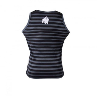 Gorilla Wear Stripe Stretch Tank Top - Black - Urban Gym Wear