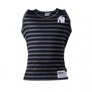 Gorilla Wear Stripe Stretch Tank Top - Black - Urban Gym Wear