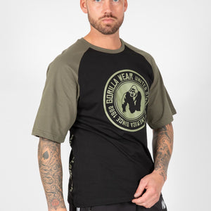 Gorilla Wear Texas T-Shirt - Black-Army Green - Urban Gym Wear