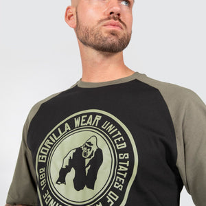Gorilla Wear Texas T-Shirt - Black-Army Green - Urban Gym Wear
