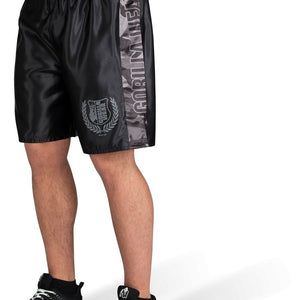 Gorilla Wear Vaiden Boxing Shorts - Black-Grey Camo - Urban Gym Wear