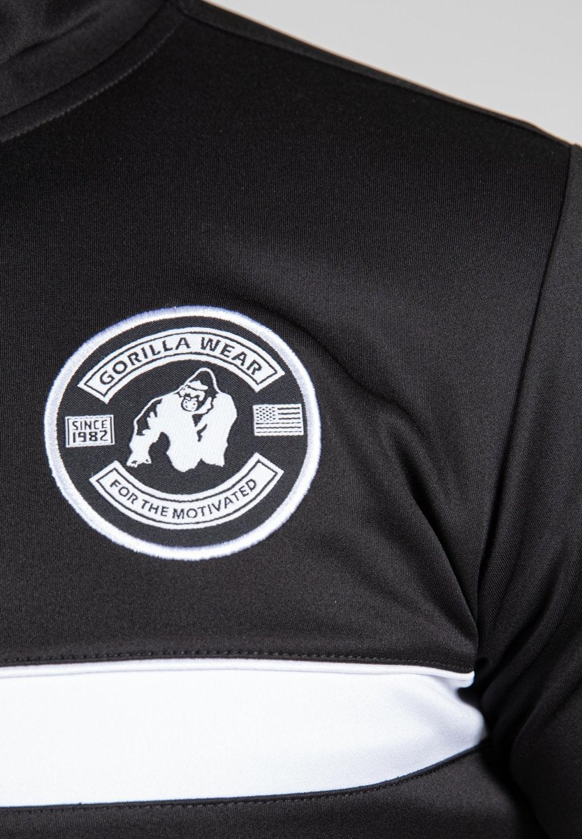 Gorilla Wear Vernon Track Jacket - Black - Urban Gym Wear