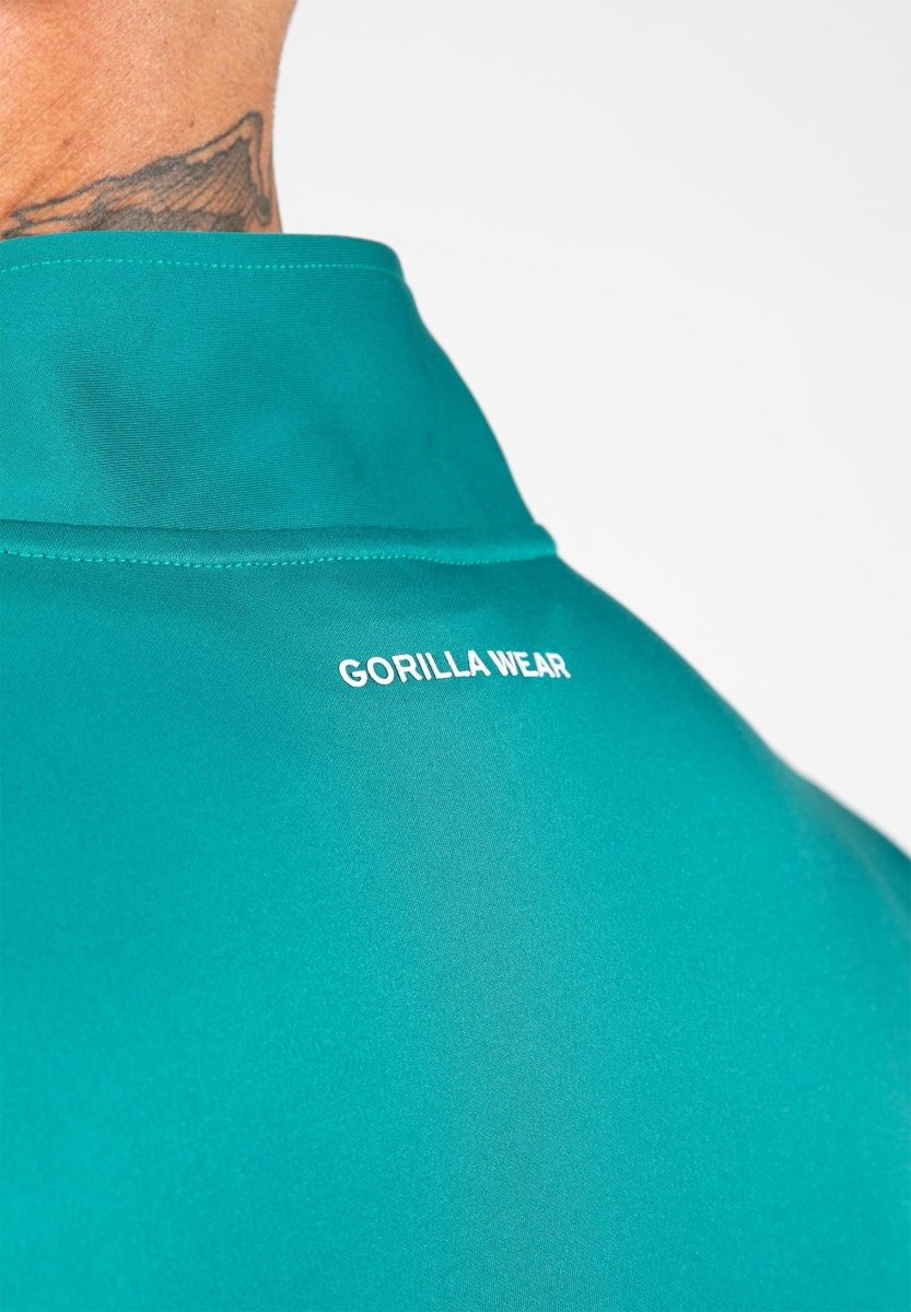 Gorilla Wear Vernon Track Jacket - Teal Green - Urban Gym Wear