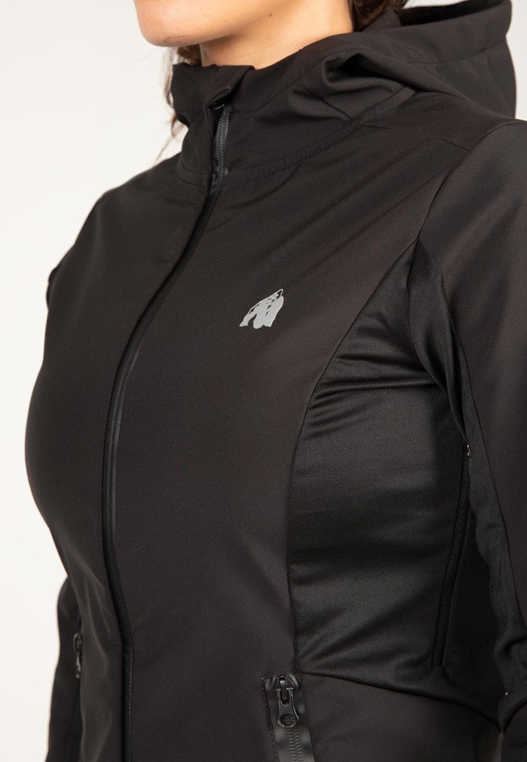 Gorilla Wear Victoria Softshell Jacket - Black - Urban Gym Wear