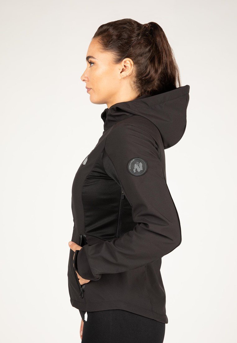 Gorilla Wear Victoria Softshell Jacket - Black - Urban Gym Wear