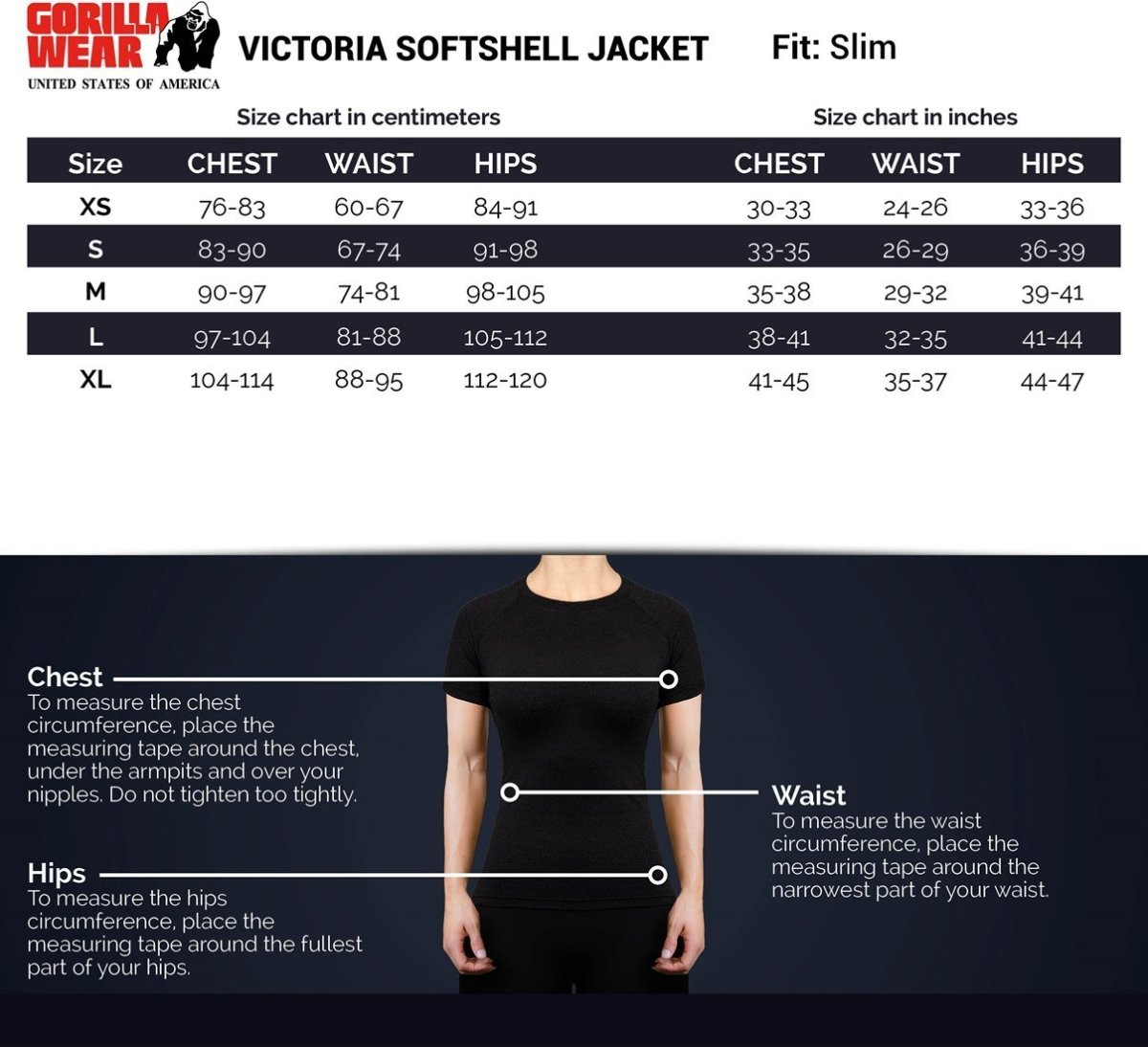 Gorilla Wear Victoria Softshell Jacket - Black - Urban Gym Wear