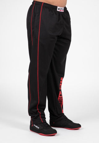 Gorilla Wear Wallace Mesh Pants - Black/Red - Urban Gym Wear