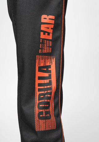 Gorilla Wear Wallace Mesh Pants - Grey/Orange - Urban Gym Wear