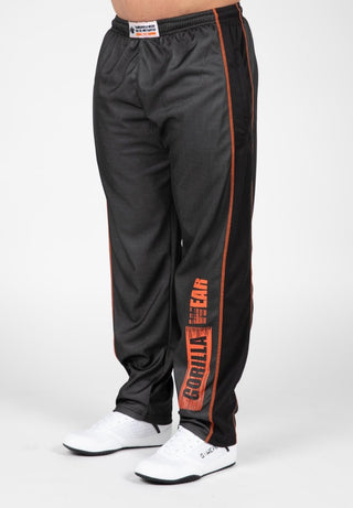 Gorilla Wear Wallace Mesh Pants - Grey/Orange - Urban Gym Wear