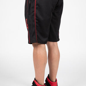 Gorilla Wear Wallace Mesh Shorts - Black/Red - Urban Gym Wear