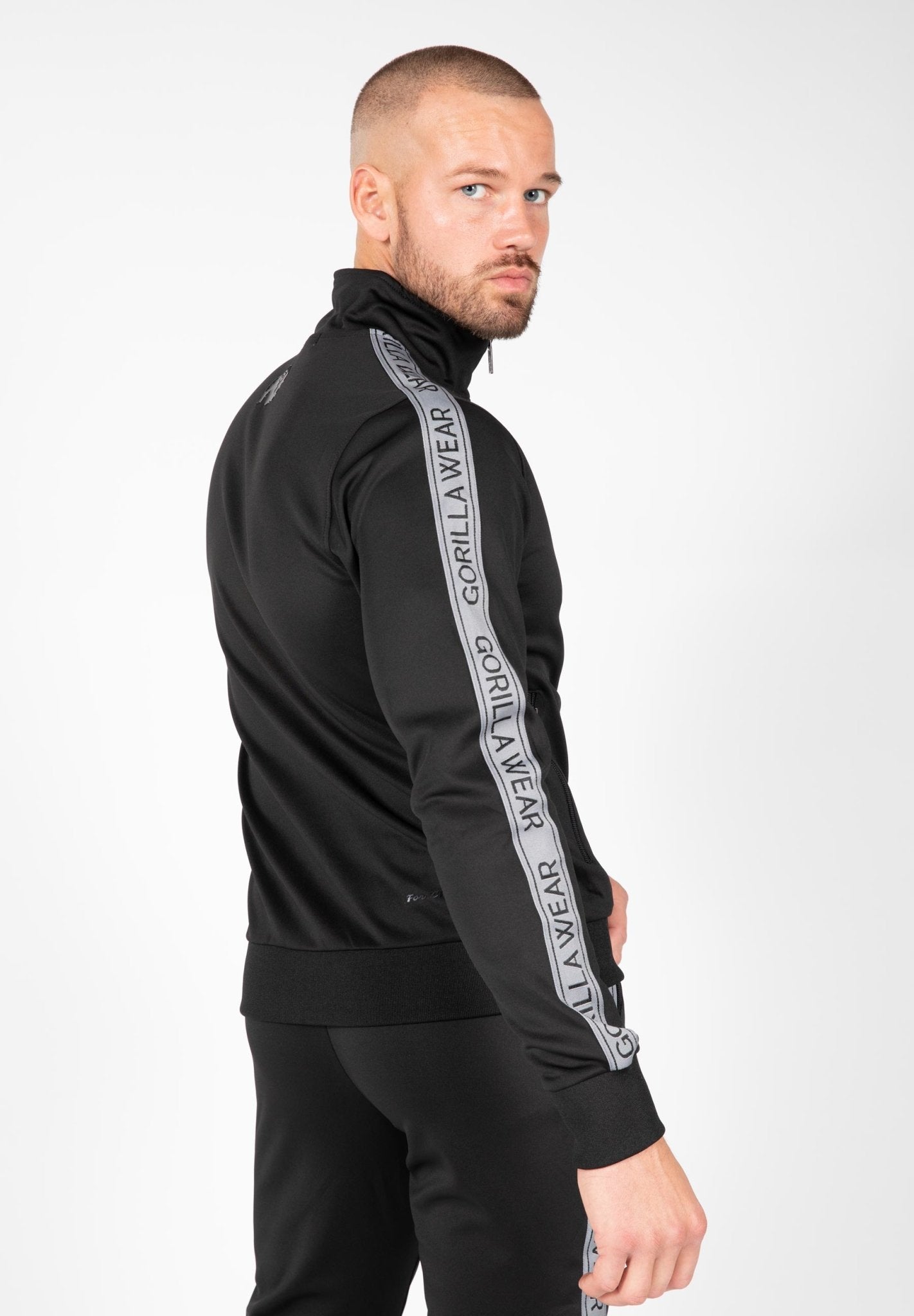 Gorilla Wear Wellington Track Jacket - Black - Urban Gym Wear