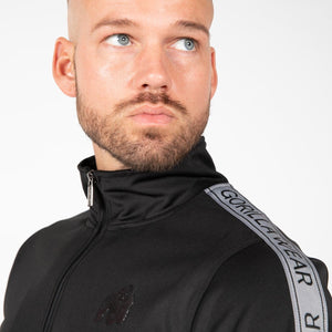 Gorilla Wear Wellington Track Jacket - Black - Urban Gym Wear