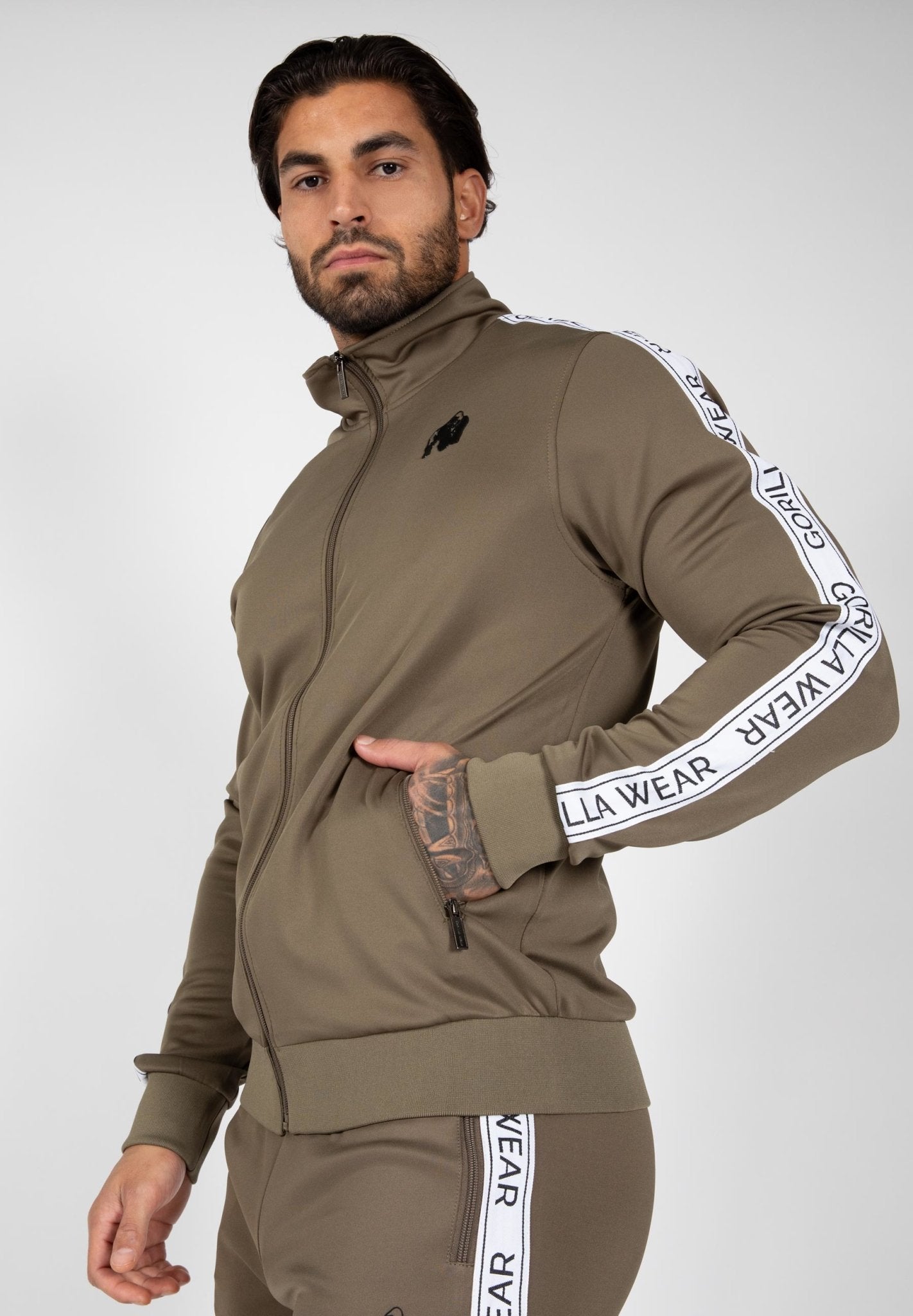 Olive clearance track jacket