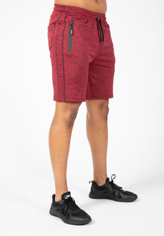 Gorilla Wear Wenden track Shorts - Burgundy Red - Urban Gym Wear