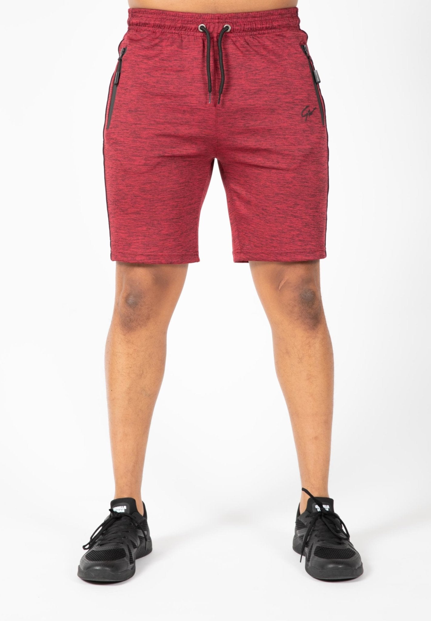 Gorilla Wear Wenden track Shorts - Burgundy Red - Urban Gym Wear